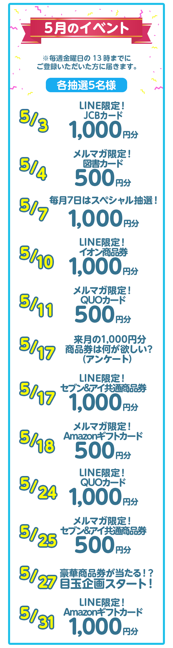 5月イベント情報