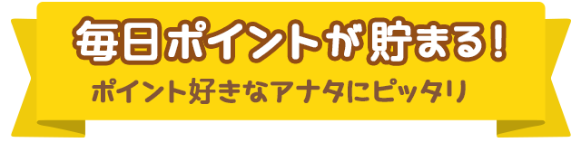 毎日ポイントが貯まる